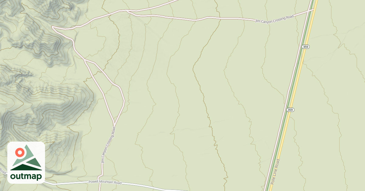 Map of JIM CANYON CROSSING ROAD