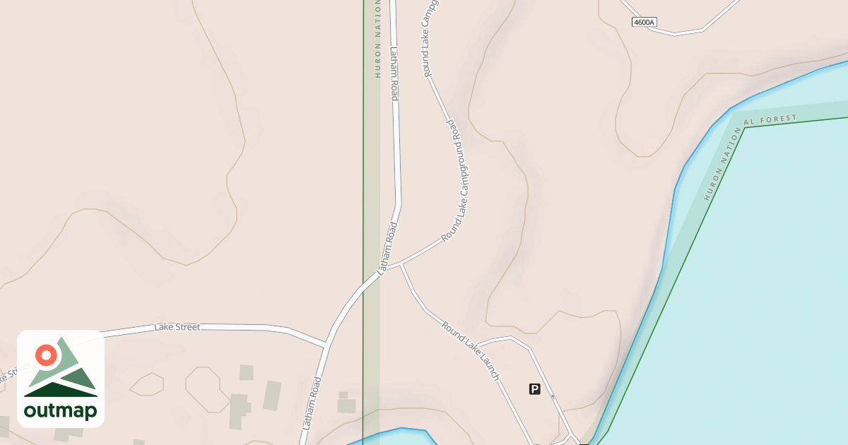 Map of ROUND LAKE  CAMPGROUND