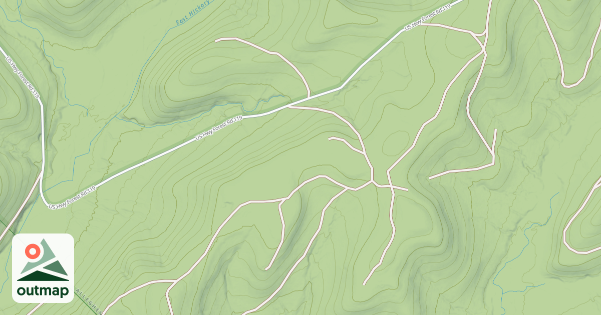Map of EAST HICKORY