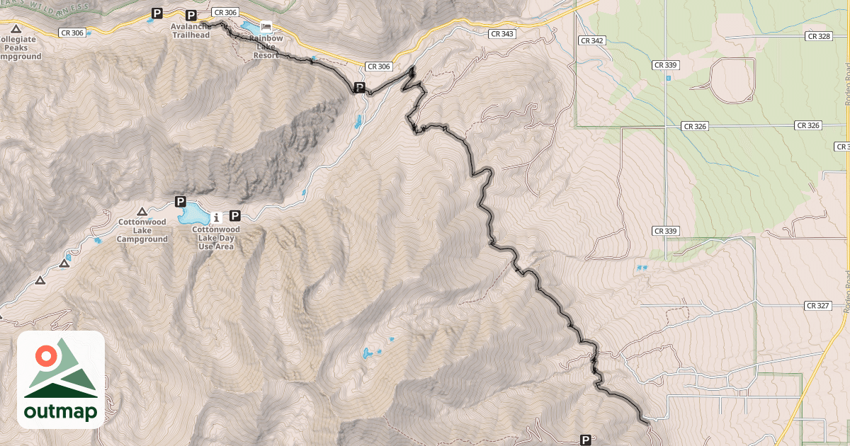 Map of Colorado Trail (Segment 13)