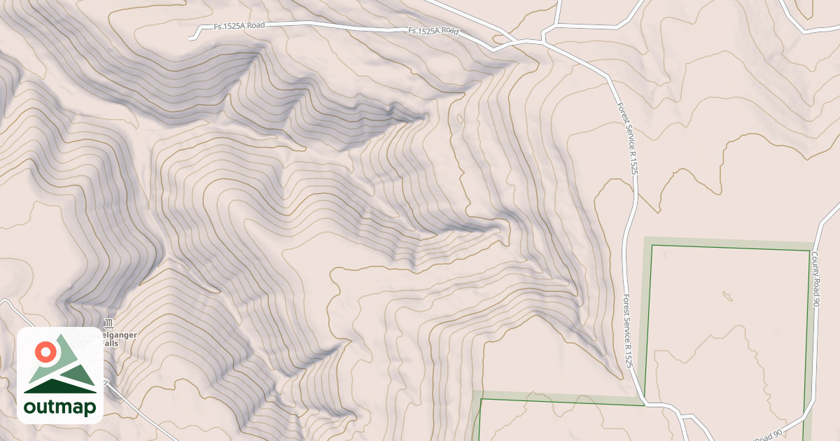 Map of BIG FLAT/BUTTS RIDGE