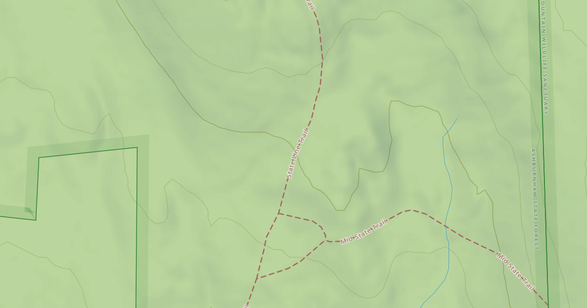 Map preview of Midstate Trail