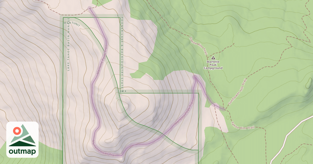 Map of Marlette Peak Trail