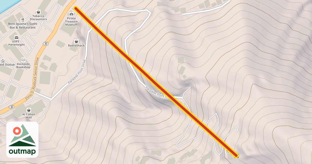Map of Paradise Point Skyride