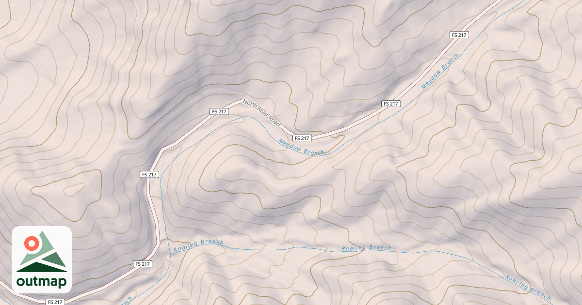 Map of NORTH RIVER
