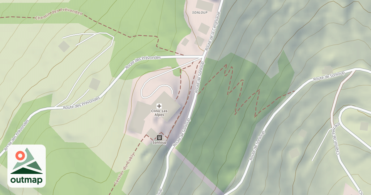 Map of Sentier du Cubly