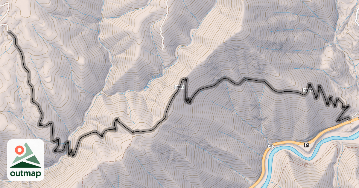 Map of Halls Ranch Trail