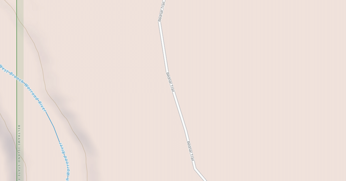 Map preview of Warroad/Roseau Trails