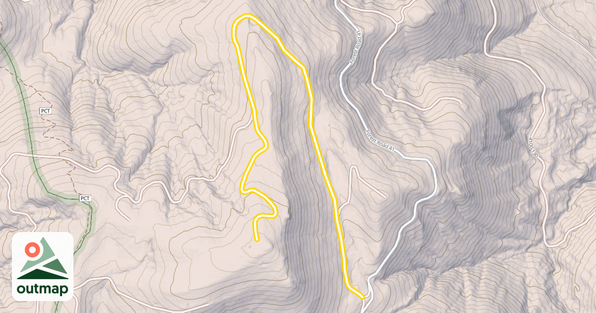 Map of Forest Road 4100-126