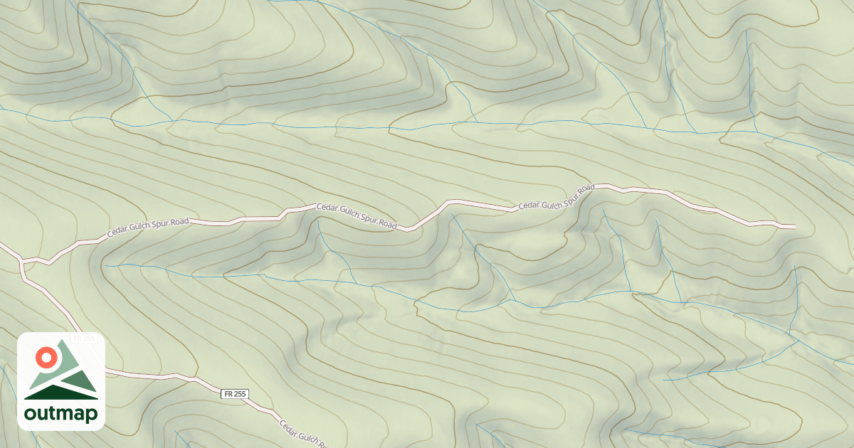 Map of CEDAR GULCH SPUR