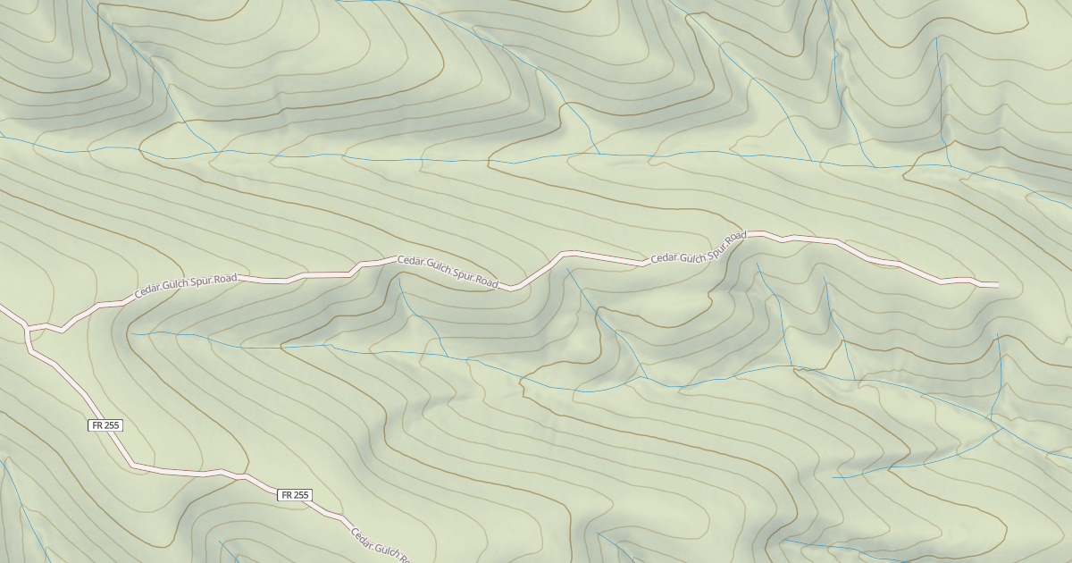 Map preview of CEDAR GULCH SPUR