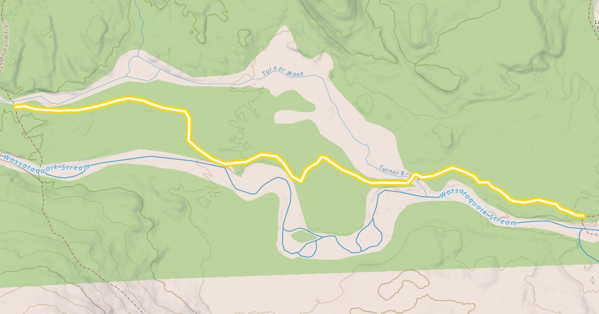 Map preview of Wassataquoik Stream Trail