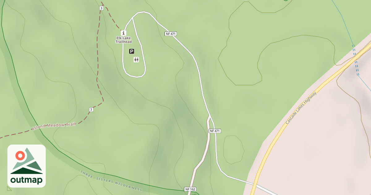 Map of ELK LAKE TRAILHEAD