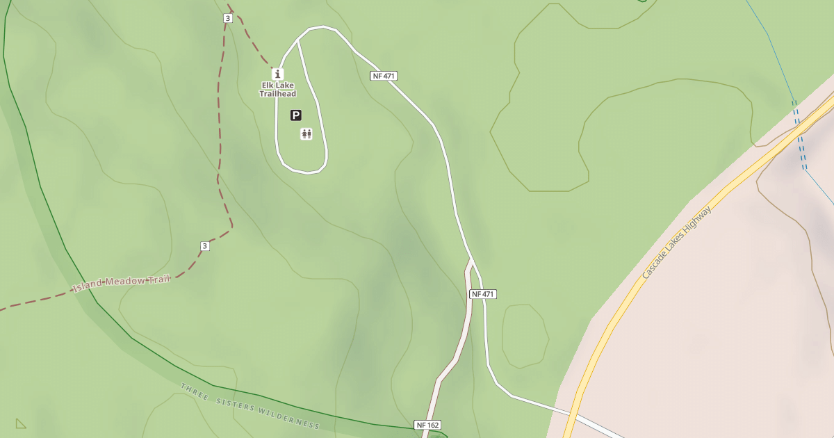 Map preview of ELK LAKE TRAILHEAD