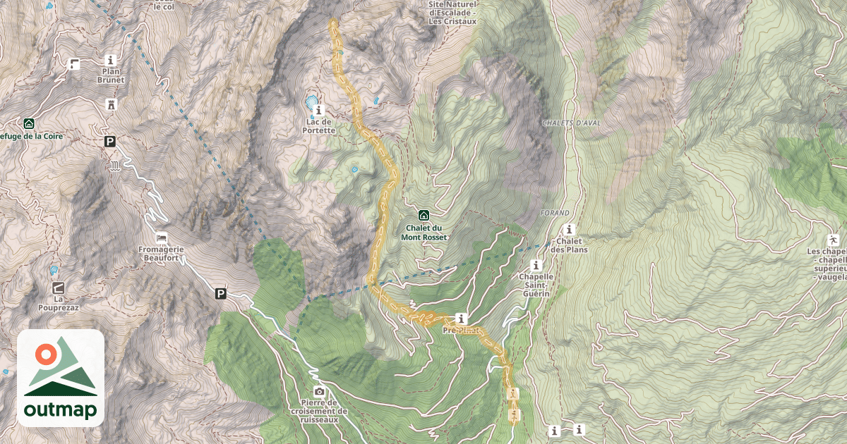 Map of Col de la Charbonnière — Les Pars