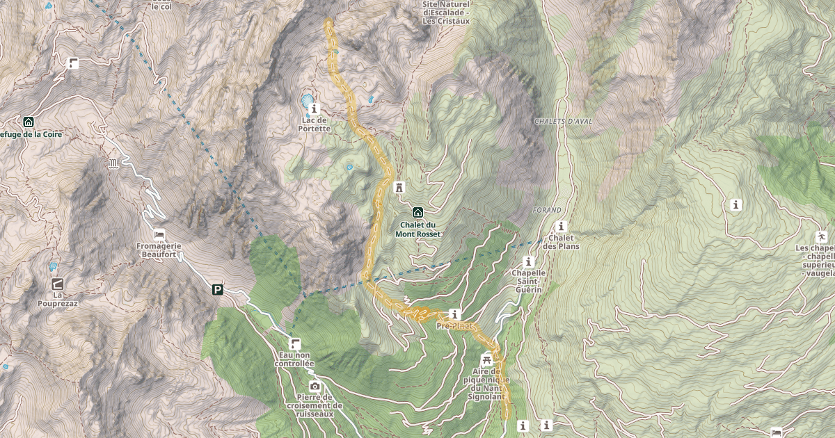 Map preview of Col de la Charbonnière — Les Pars