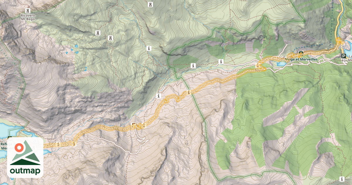 Map of Refuge des Merveilles — Les Mesches