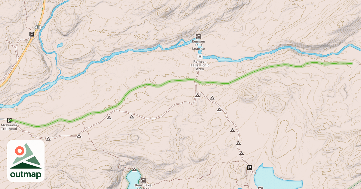 Map of South Branch Trail