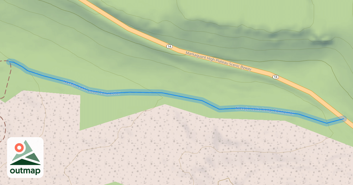 Map of Navajo Lake Loop Connector