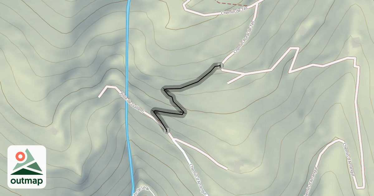 Map of Chemin de Tès