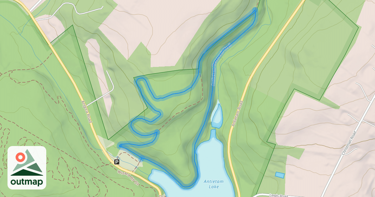 Map of Antietam Reservoir Trail