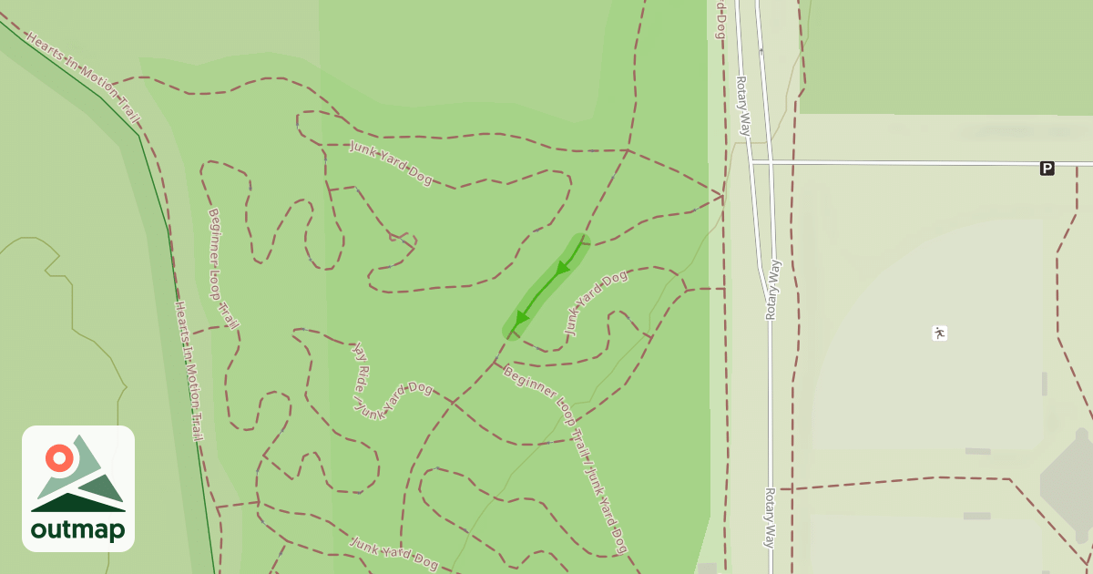 Map of Beginner Loop Trail / Junk Yard Dog