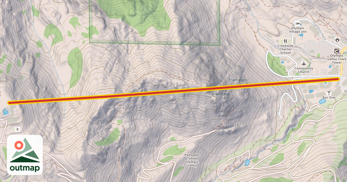 Map of Aerial Tram