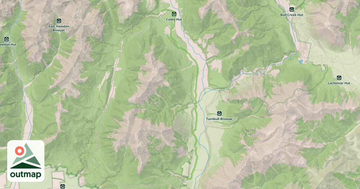 Map of Poulter River Track