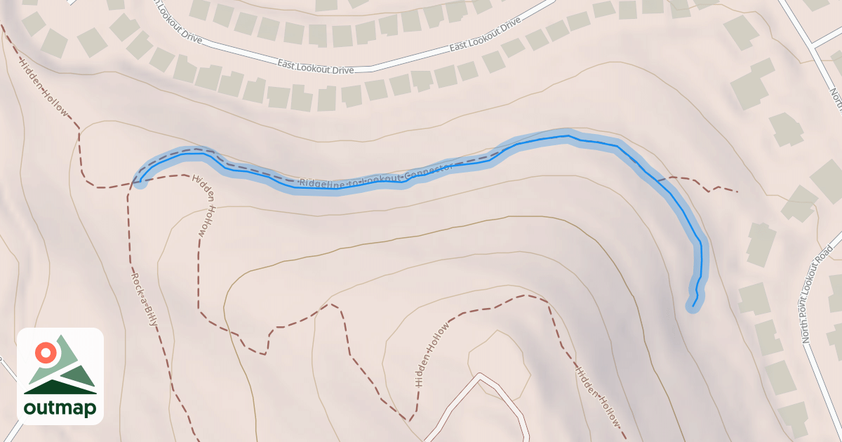 Map of Ridgeline Trail - Lookout Connector