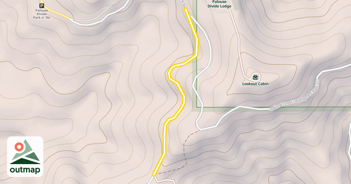 Map of National Forest Development Road 3941