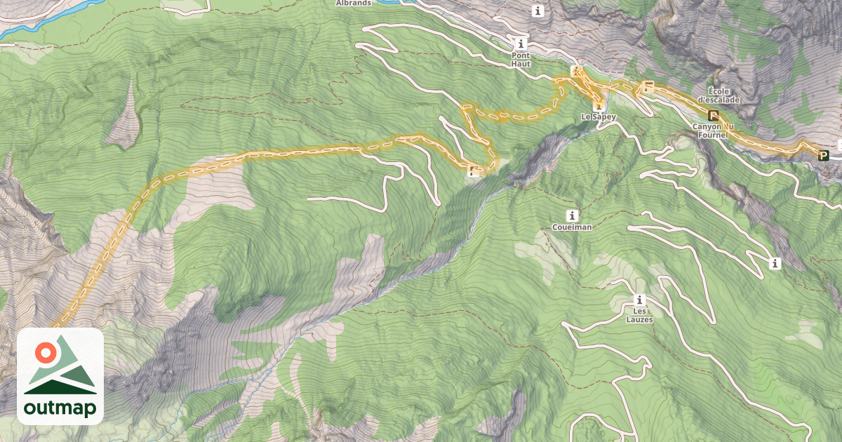 Map of Crête de la Seyte — L'Éychaillon