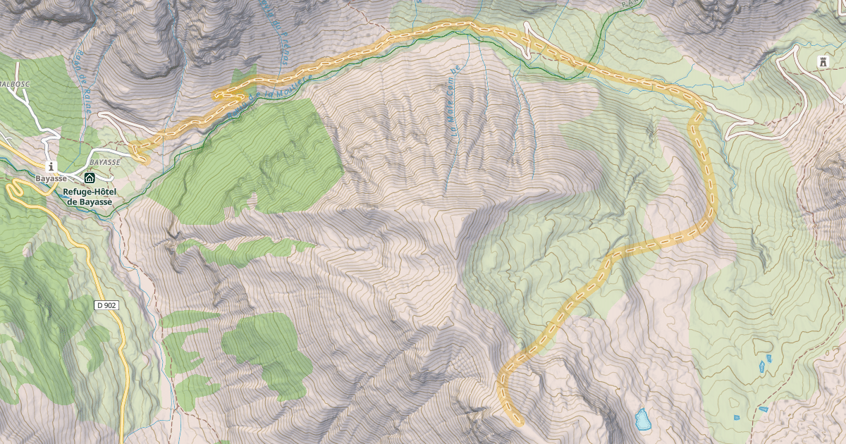 Map preview of Tête du Laup — Bayasse