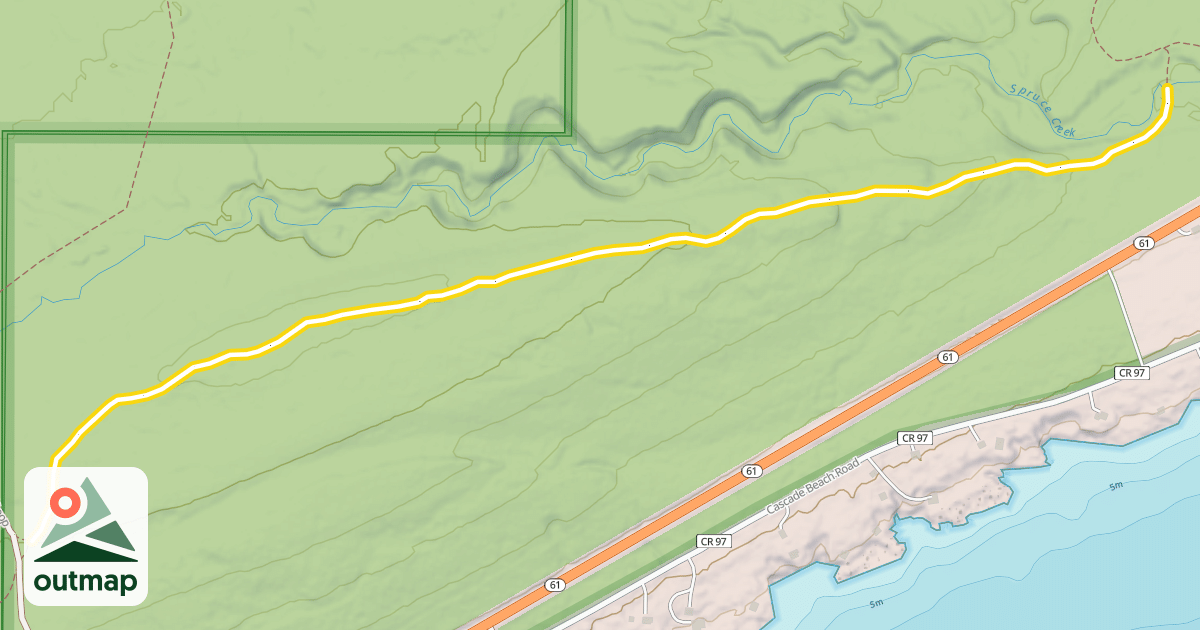 Map of North Shore Mountains Ski Trail