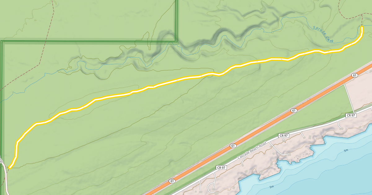 Map preview of North Shore Mountains Ski Trail