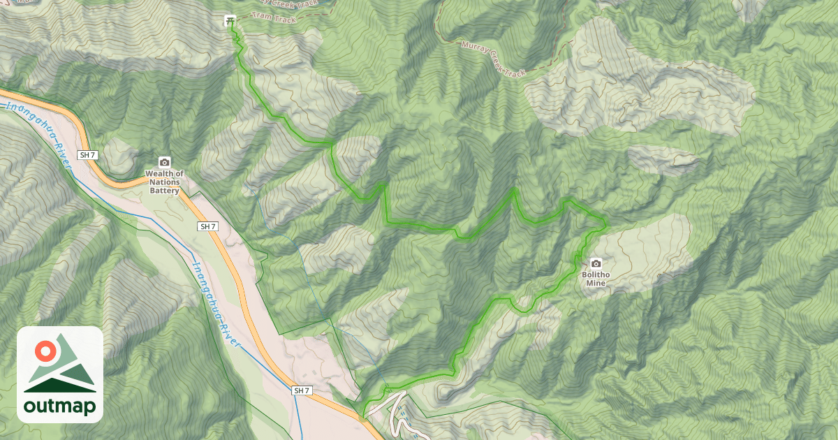 Map of Lankey Creek Track