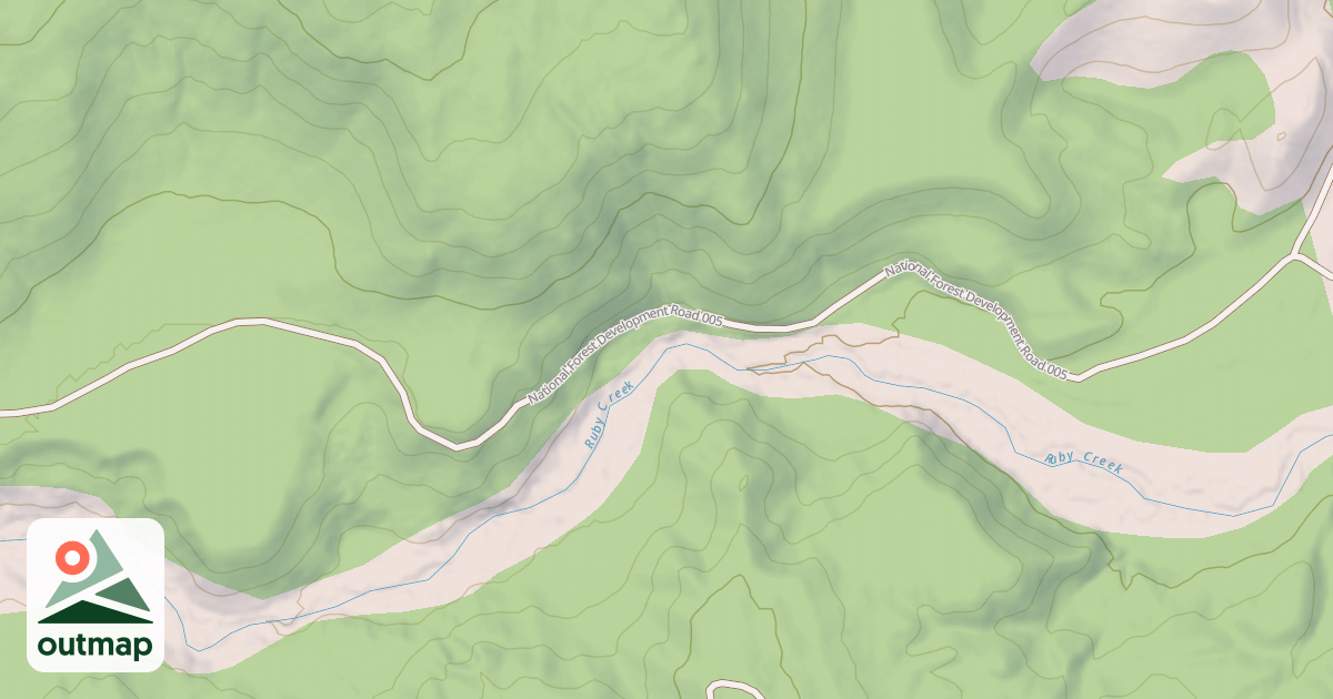 Map of RUBY CREEK