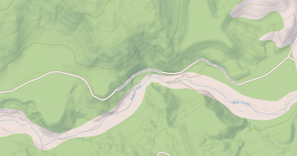Map preview of RUBY CREEK
