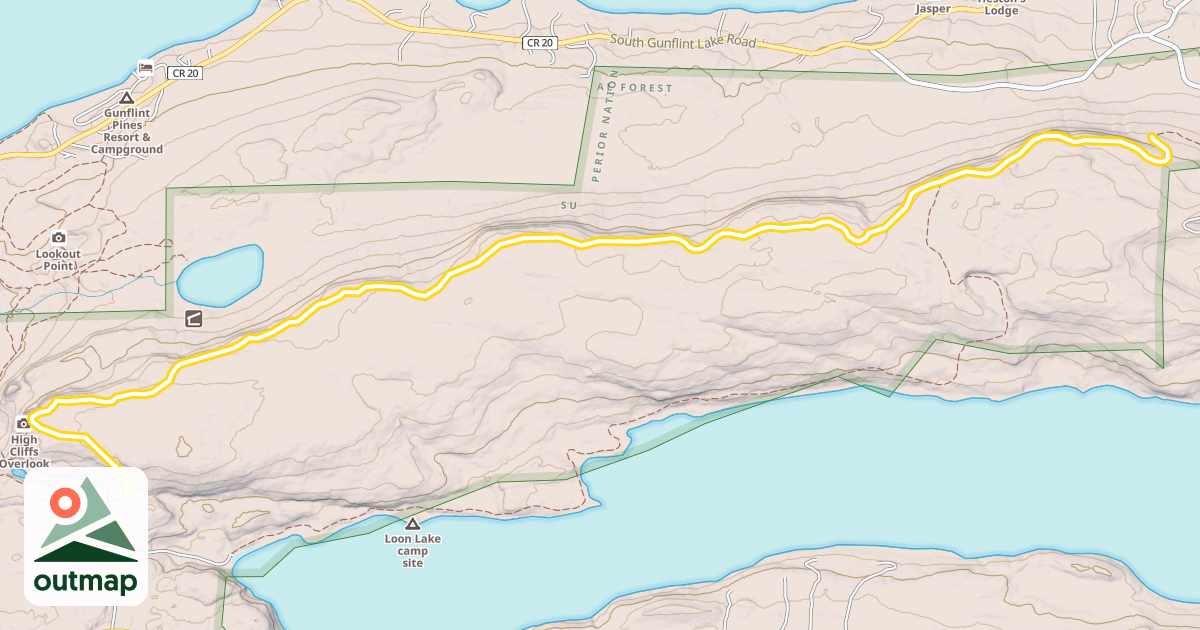 Map of Border Route Trail - NCT