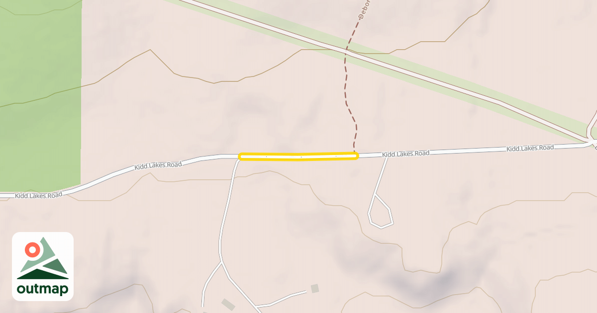 Map of Kidd Lakes Road