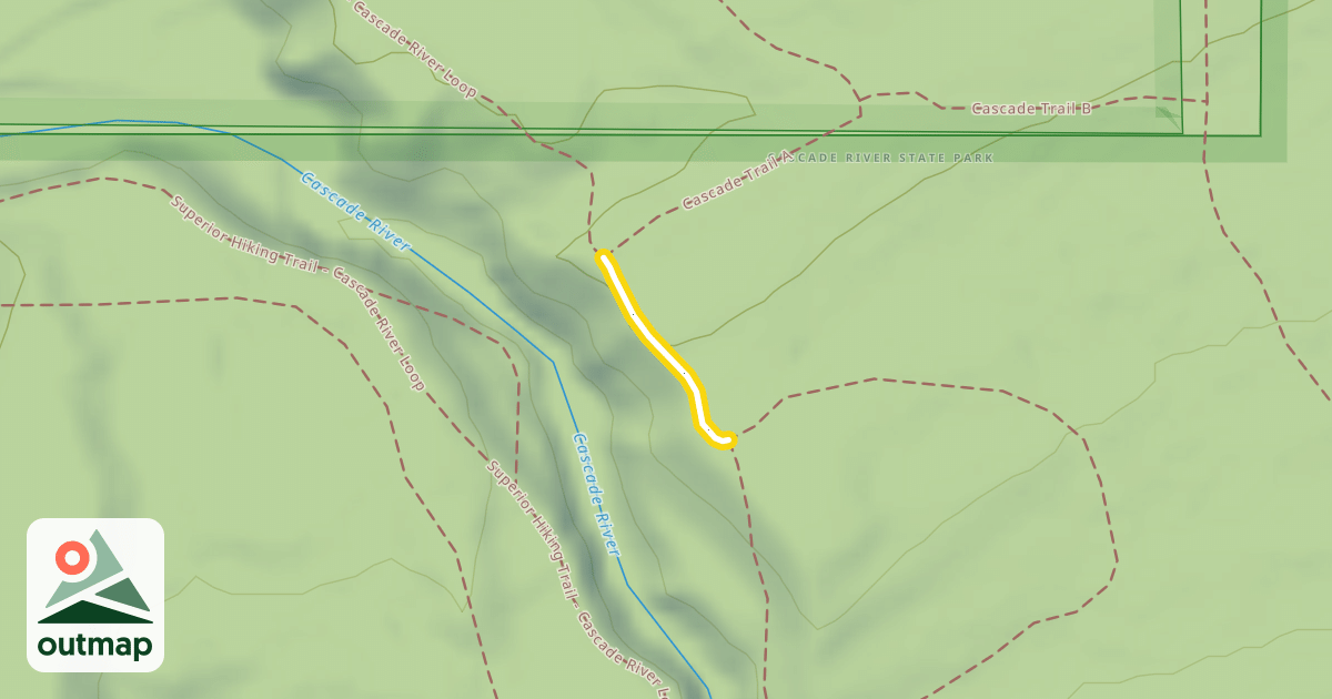 Map of Superior Hiking Trail - Cascade River Loop