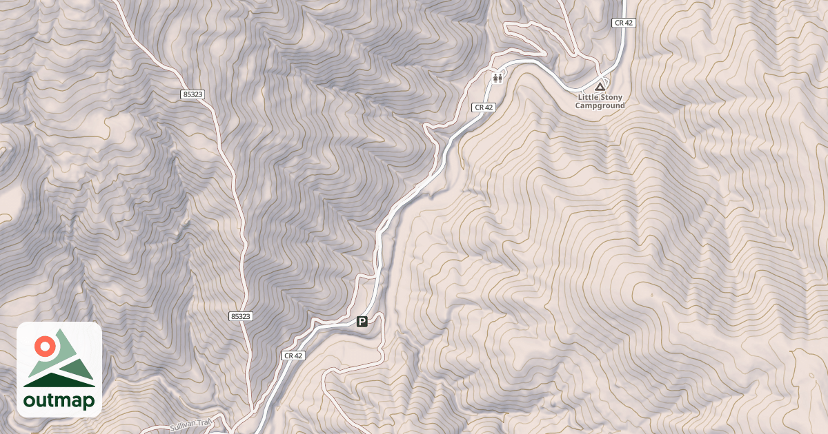 Map of LITTLE STONY PARALLEL