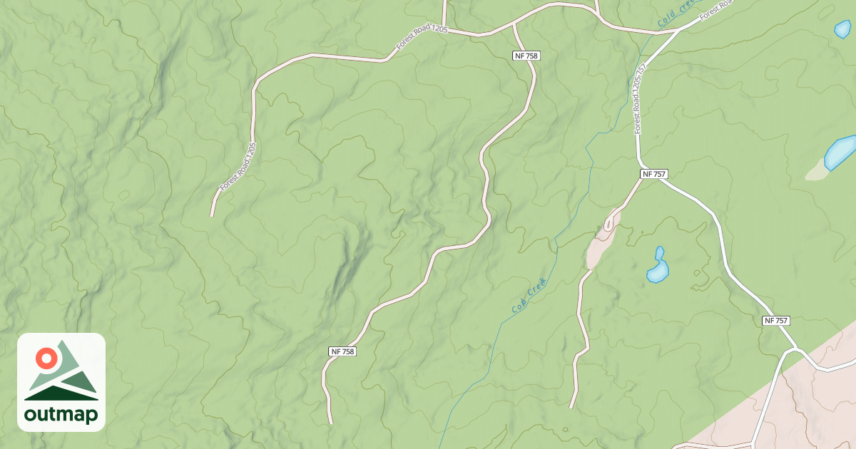 Map of UPPER COLD CREEK
