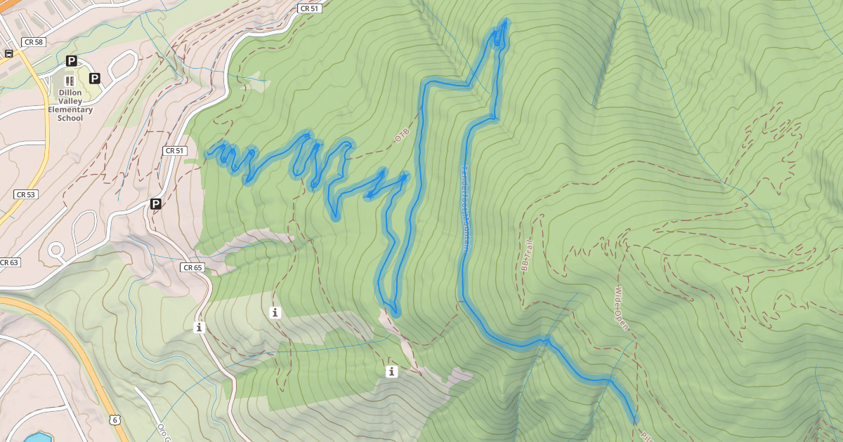 Map preview of Tenderfoot Mountain