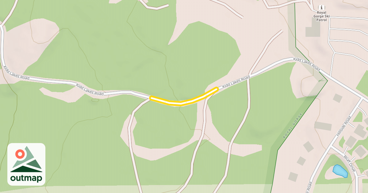 Map of Kidd Lakes Road