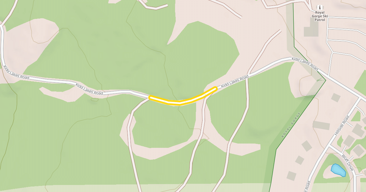 Map preview of Kidd Lakes Road