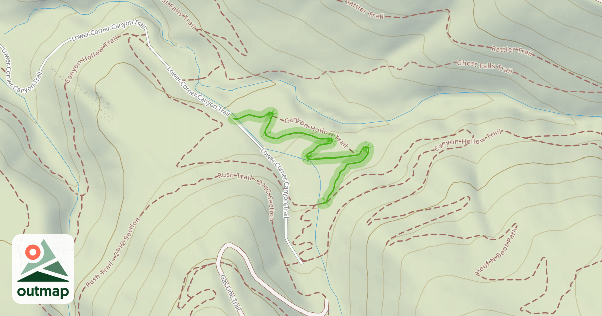 Map of Canyon Hollow Trail