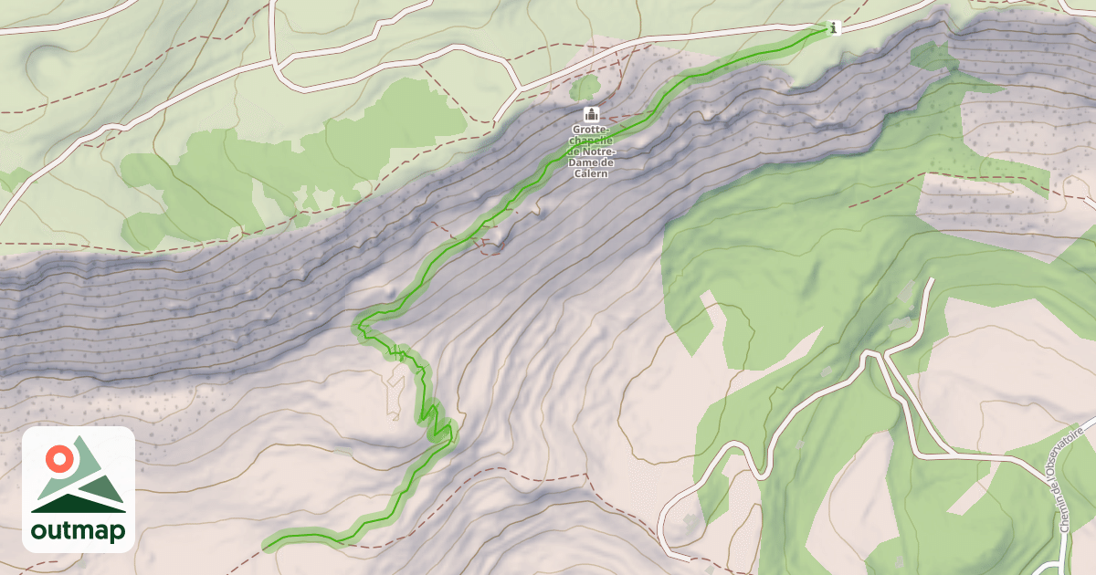 Map of Chemin de Caussols à Cipières
