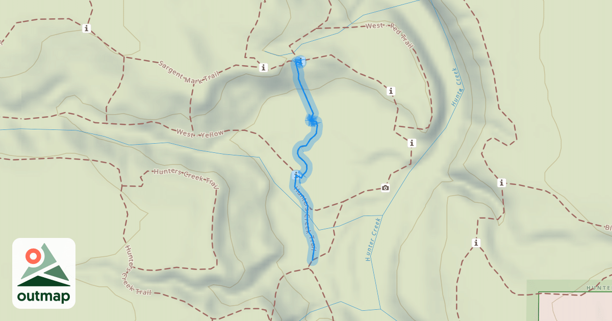Map of Hunters Creek Trail