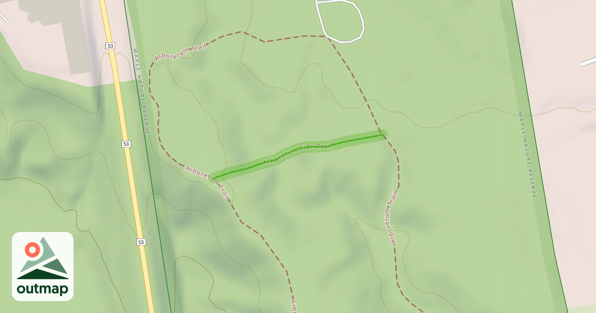 Map of Arboretum Side Trail