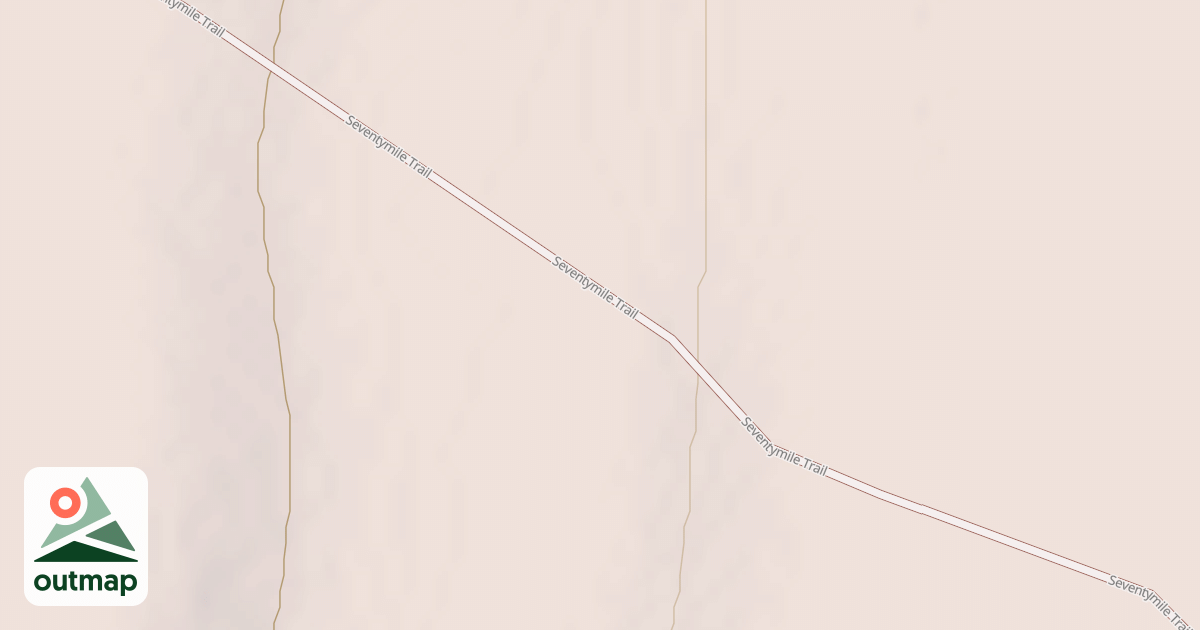 Map of Winter Trail To 70-Mile River Route